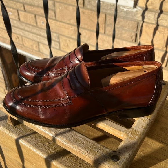 Johnston and Murphy Men’s Cognac Loafers B 11 Size 9.5W - Picture 5 of 13